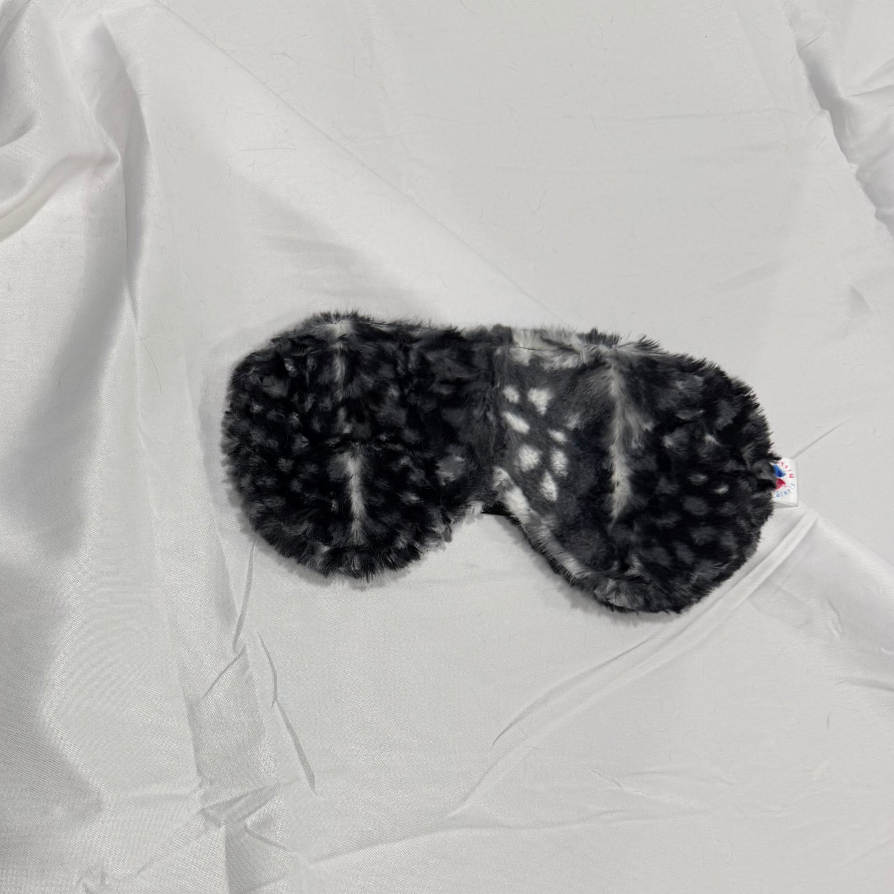 Minky Eye Mask - Black / Gray