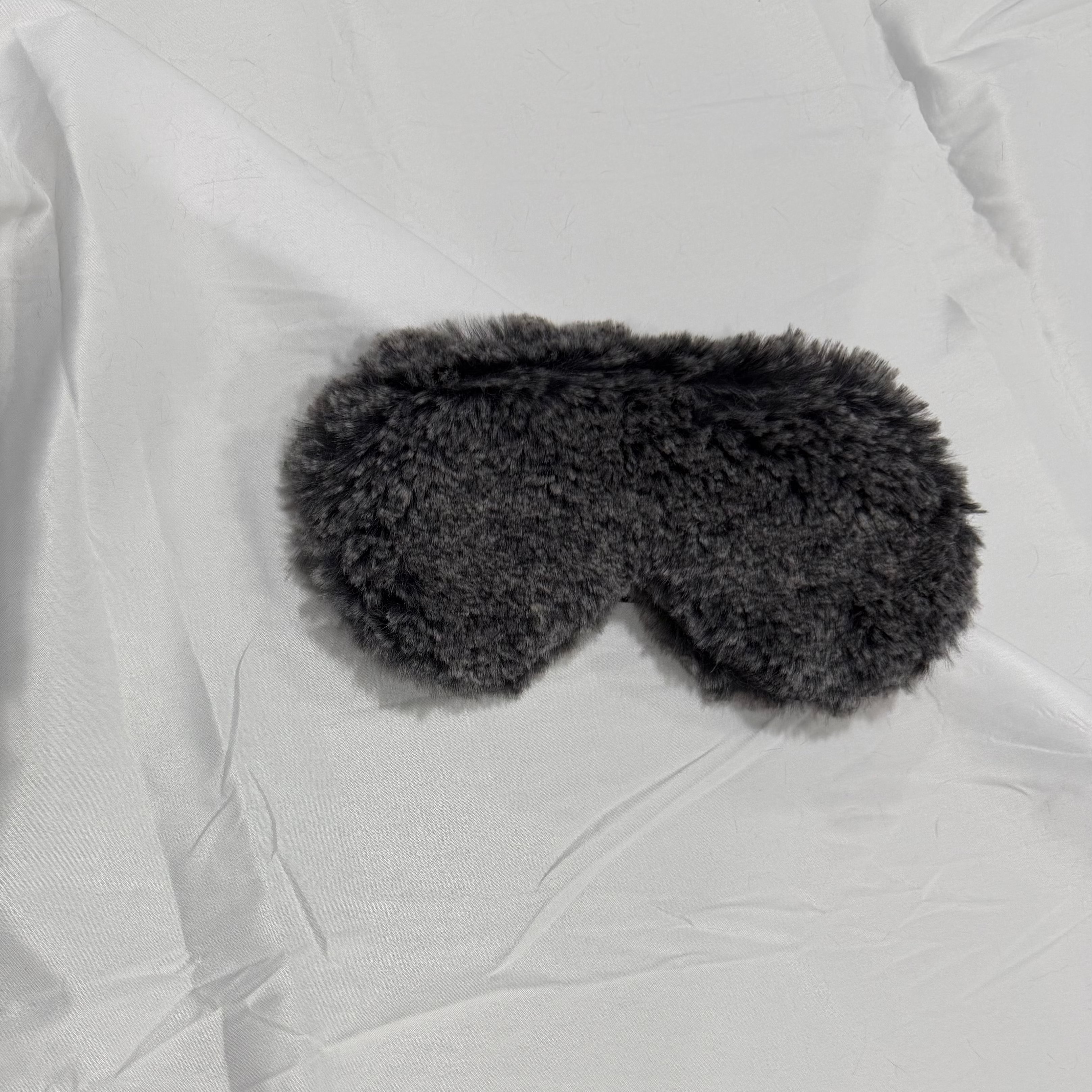Minky Eye Mask - Black / Gray