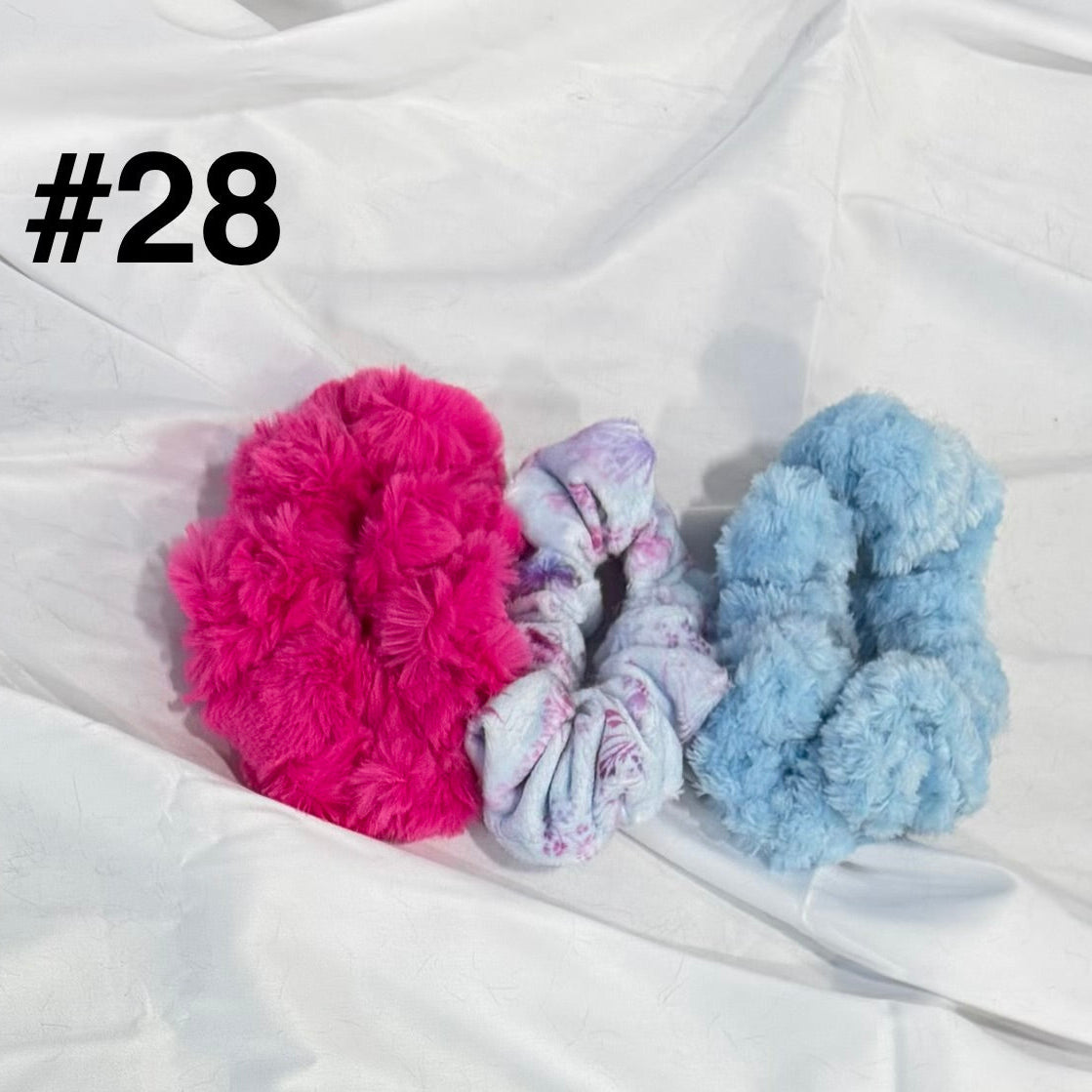 Plush Minky Scrunchie Sets
