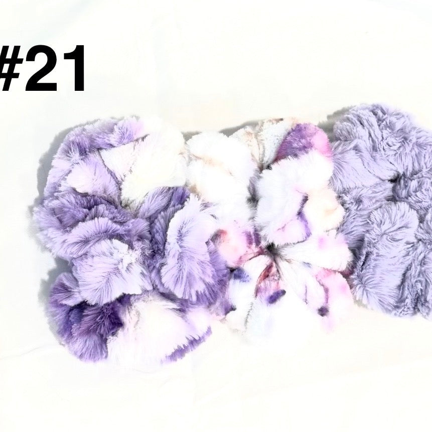 Plush Minky Scrunchie Sets
