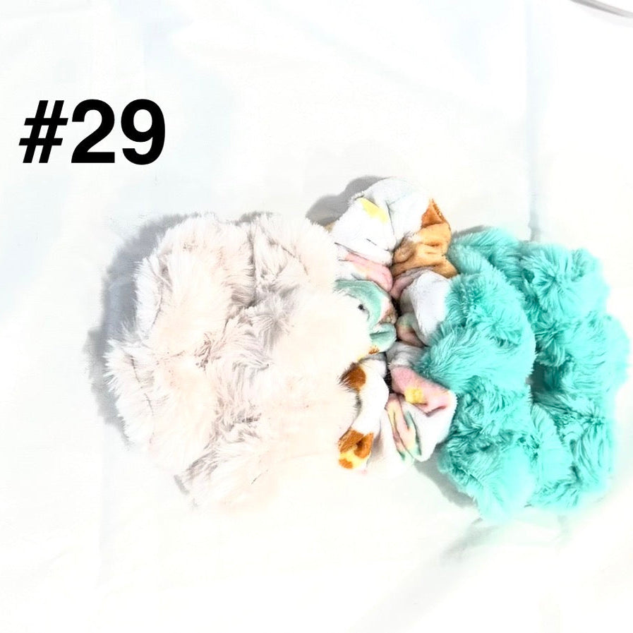 Plush Minky Scrunchie Sets